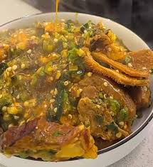 Amala/Poundo/Garri/Fufu + Okro Soup